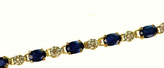 Yellow Gold Sapphire and Diamond Bracelet