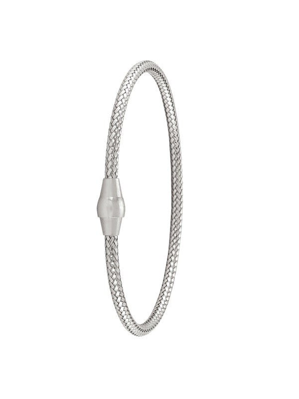 Ladies Silver Flexible Mesh Style Bracelet