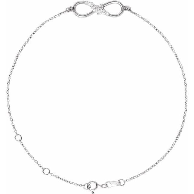 Diamond Infinity Style Bracelet