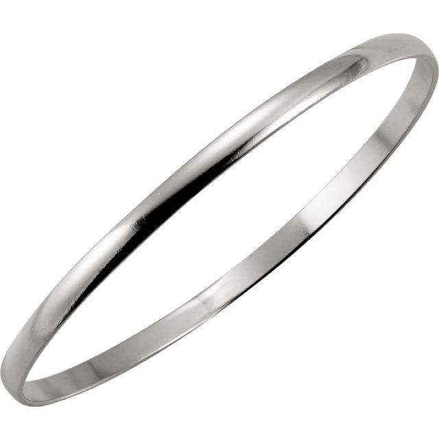 Ladies Silver Classic Bangle Bracelet