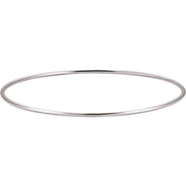 Ladies Silver Skinny Stacking Bangle Bracelet