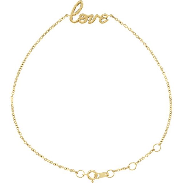 Ladies Gold Love Design Bracelet