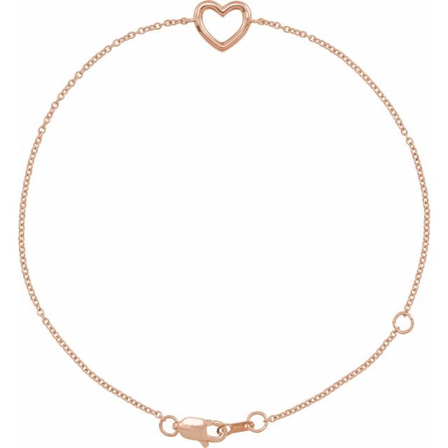 Ladies Gold Heart Bracelet