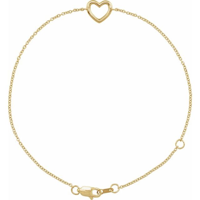 Ladies Gold Heart Bracelet