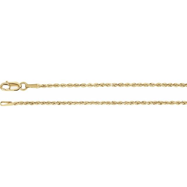 Ladies Gold Diamond Cut Style Rope Bracelet