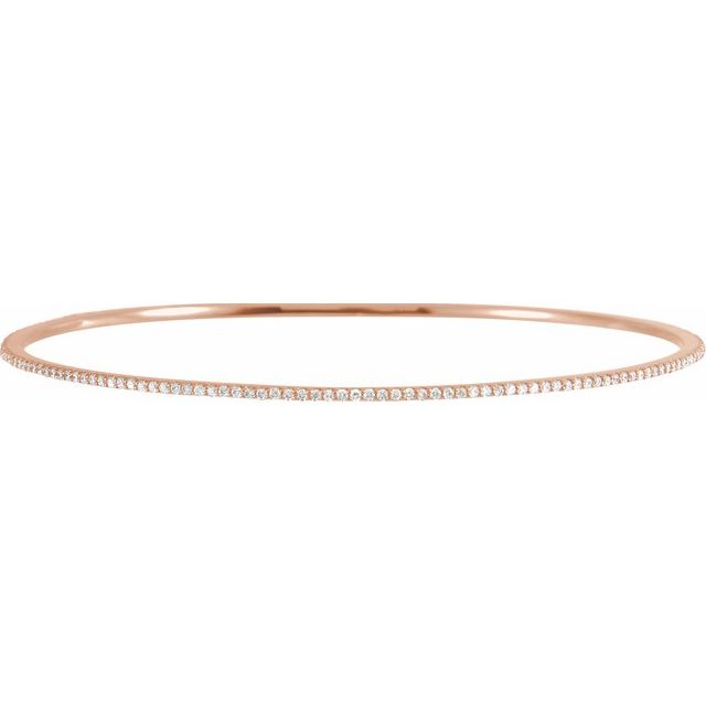 Diamond Stackable Slim Bangle Style Bracelet