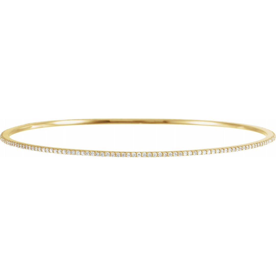 Diamond Stackable Slim Bangle Style Bracelet