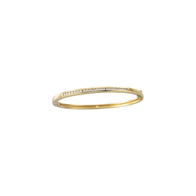 Channel Set Gold and Diamond Bracelet