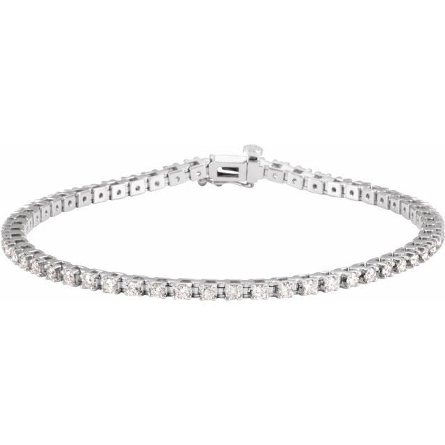 Gold Tennis Bracelet With Moissanite Stones