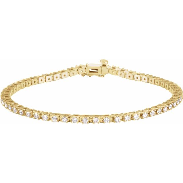 Gold Tennis Bracelet With Moissanite Stones