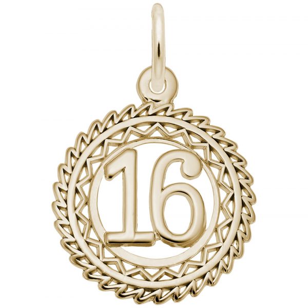 Victory Number Sixteen Charm or Pendant, Sweet sixteen 