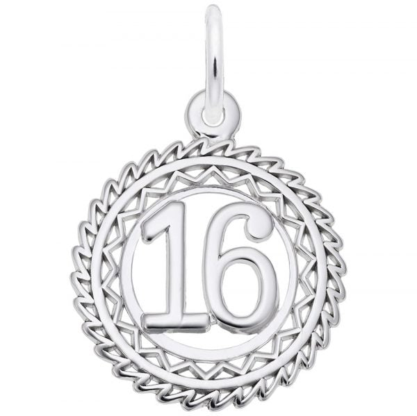 Victory Number Sixteen Charm or Pendant, Sweet sixteen 