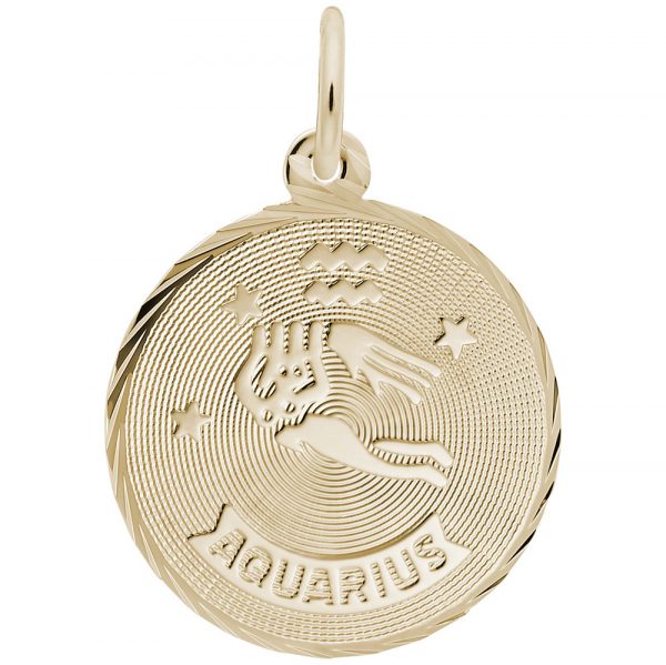 Aquarius Constellation Disc Charm or Pendant