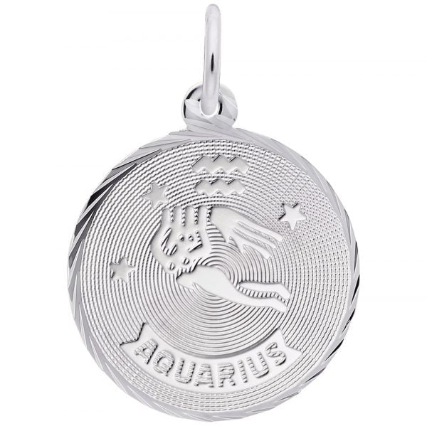 Aquarius Constellation Disc Charm or Pendant