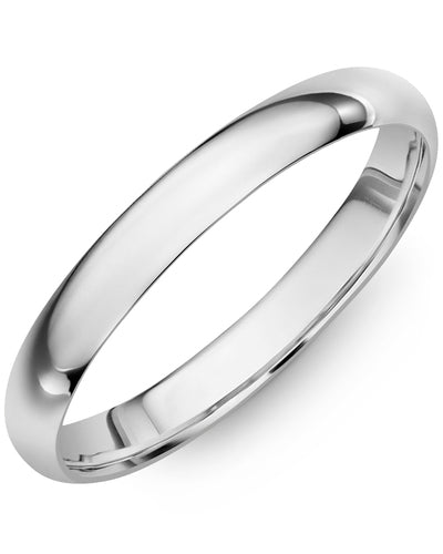 2mm White gold men's band